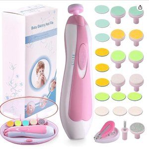 CONSEVISEN Baby Nail Trimmer Electric Nail File Baby Nail Clippers, 24 in 1